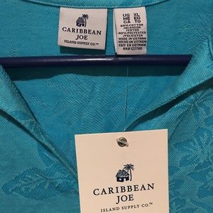 Turquoise Hawaiian Polo Shirt